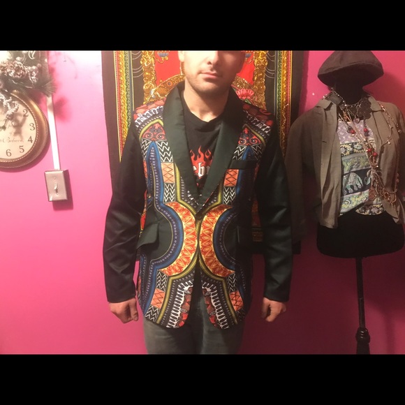 Dashiki Pattern Blazer - Picture 2 of 6